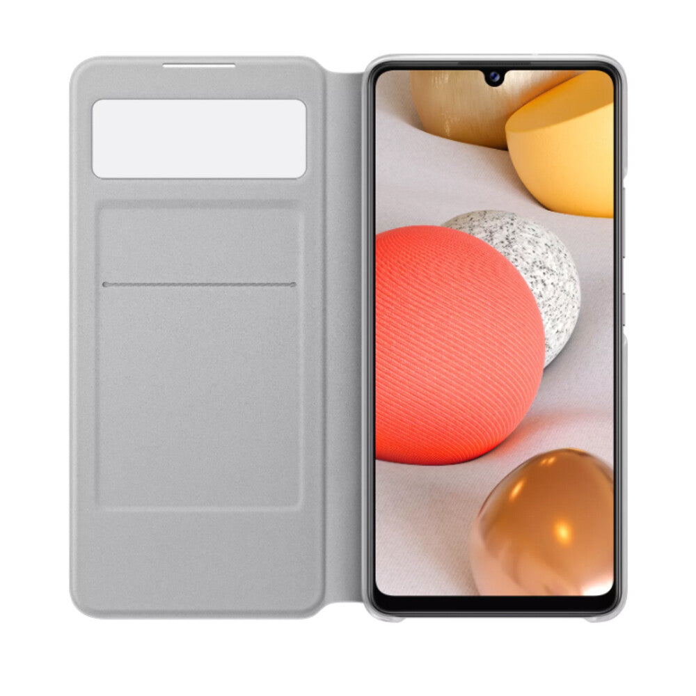 Original S View Handyhülle für Samsung Galaxy A42 5G weiß EF-EA426PWEGEE