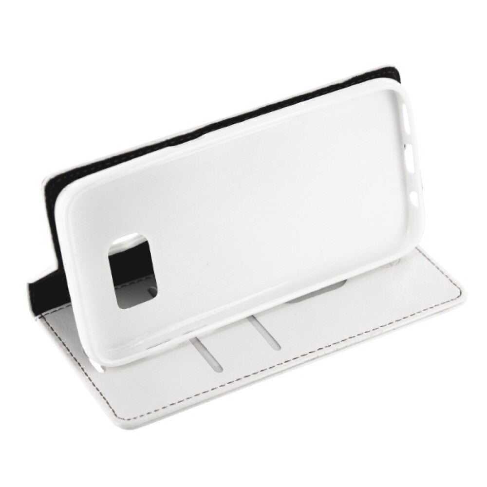 Book Case Handyhülle für Samsung Galaxy S7 Weiß Schutz Tasche