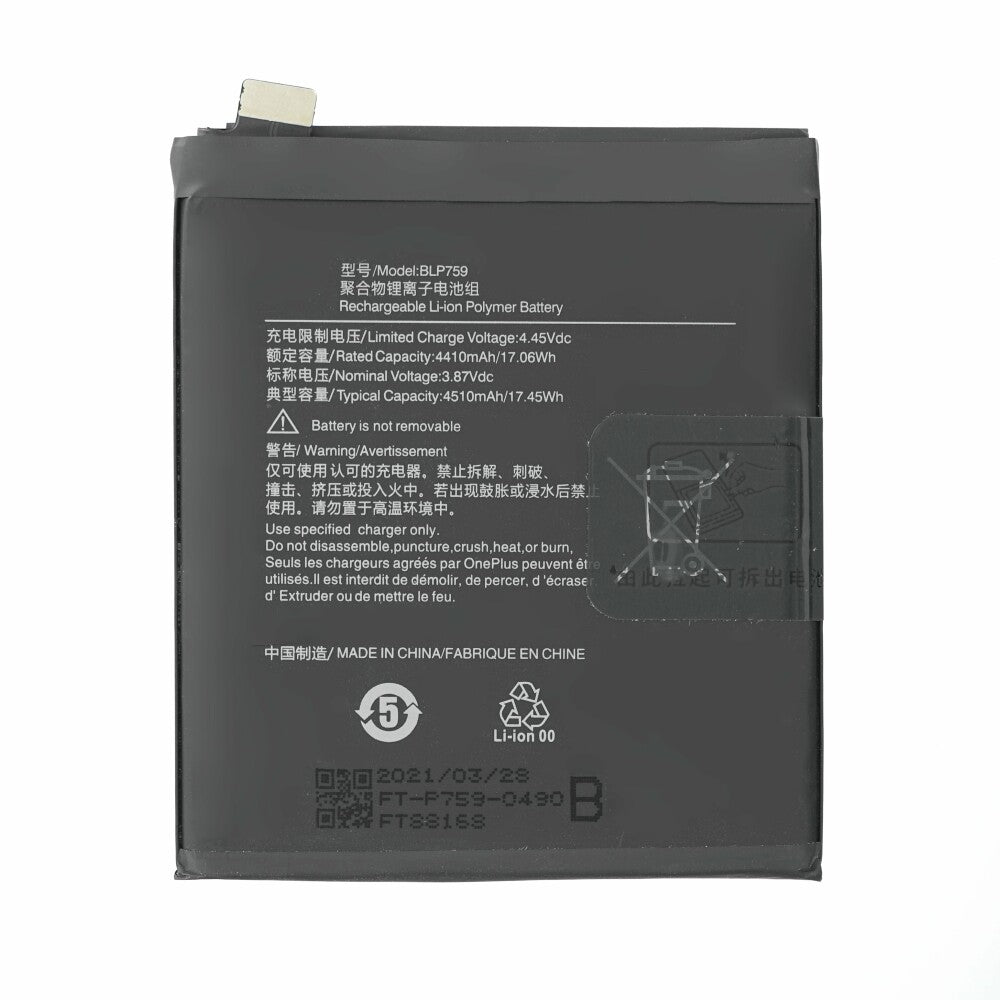 BLP759 Akku für OnePlus 8 Pro 4410 mAh Batterie Ersatzakku