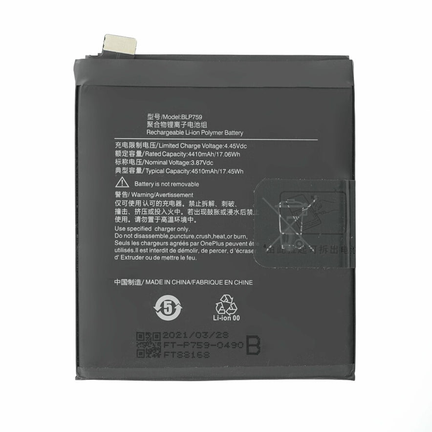 BLP759 Akku für OnePlus 8 Pro 4410 mAh Batterie Ersatzakku