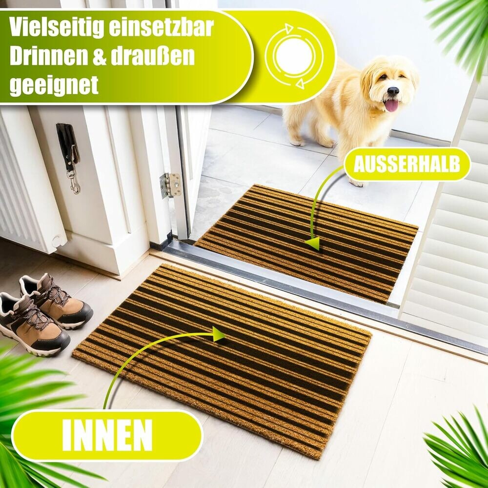 Decovetro Paspas Çizgi Desenli Kapı Önü Paspası 40 x 60 cm