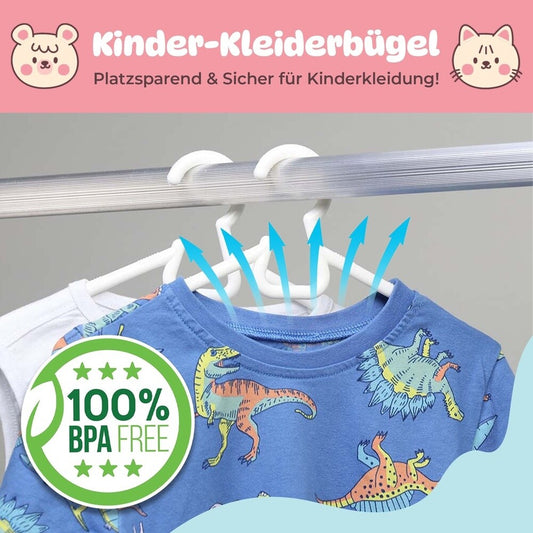 6 x Kleiderbügel für Baby & Kinder im Set, Plastik