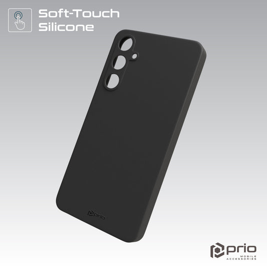 prio Liquid Silicone Case für Samsung S25 schwarz