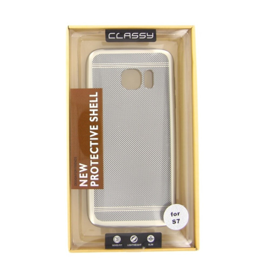 Silikonhülle Handyhülle für Samsung Galaxy S7 Silber