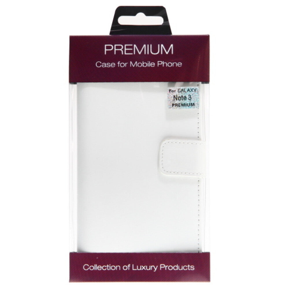 Book Case Handyhülle für Samsung Galaxy Note 3 Weiß Leder 4250710547326