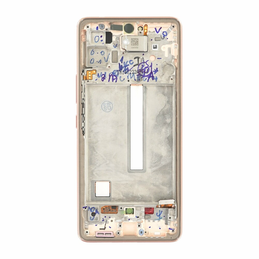 Samsung Display-Einheit + Rahmen A536B GH82-28024D Galaxy A53 5G peach