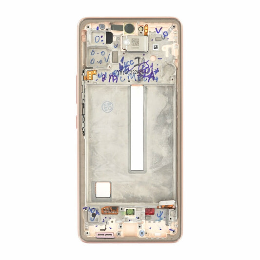 Samsung Display-Einheit + Rahmen A536B GH82-28024D Galaxy A53 5G peach
