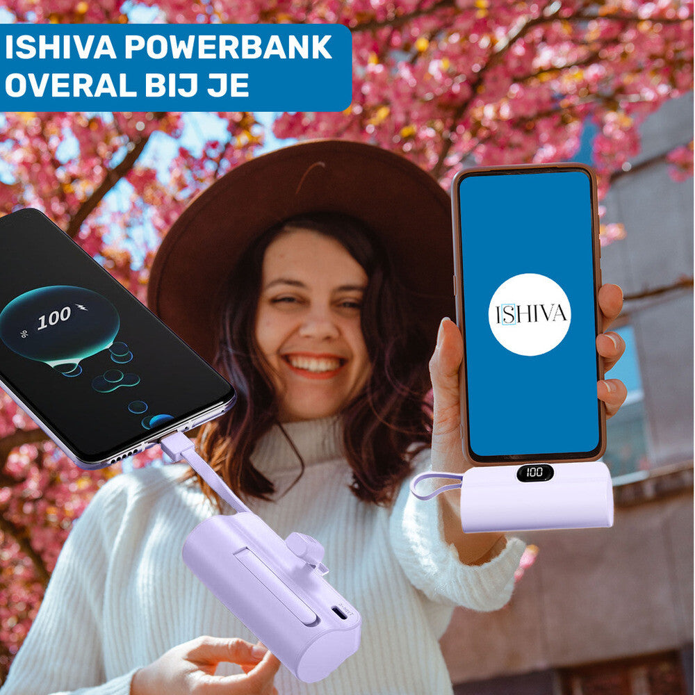 UFUZON Mini Powerbank 5k mah-Lila