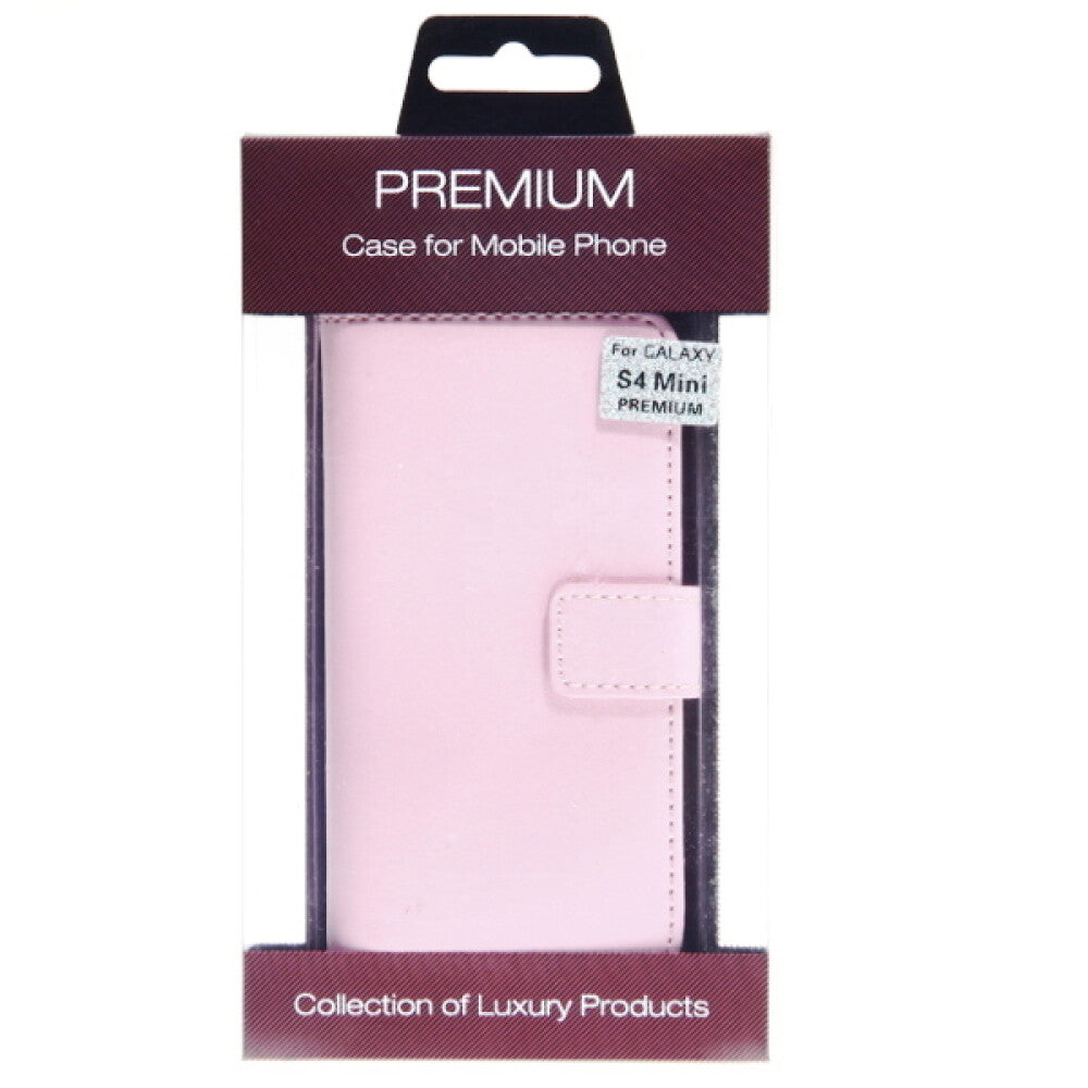 Slim Lederhülle Handyhülle für Galaxy S4 mini Rosa 4250710507795