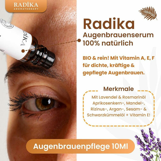 Augenbrauenserum,Vitamin A-E-F, 100% Rein, BIO, natürlich, 10 ml