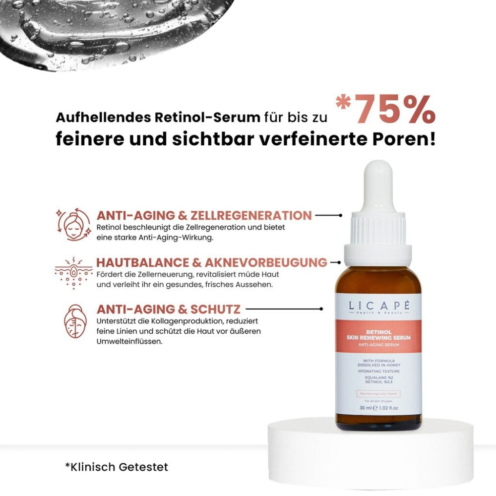 Retinol Serum 30 ml – Anti-Aging & Porenverfeinerung für strahlende Haut Hauptbild
