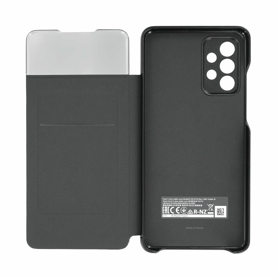Original Smart View Handyhülle für Samsung Galaxy A72 Schwarz EF-EA725PBEGEE
