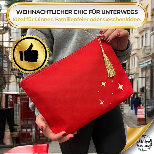 Kulturtasche Damen, Kosmetiktasche Rot, 32x24 cm