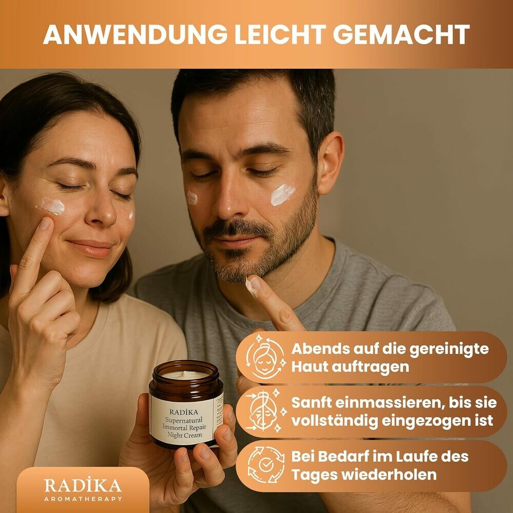 Nachtcreme, Reparierende,100% Rein, BIO, natürlich, 40 gr