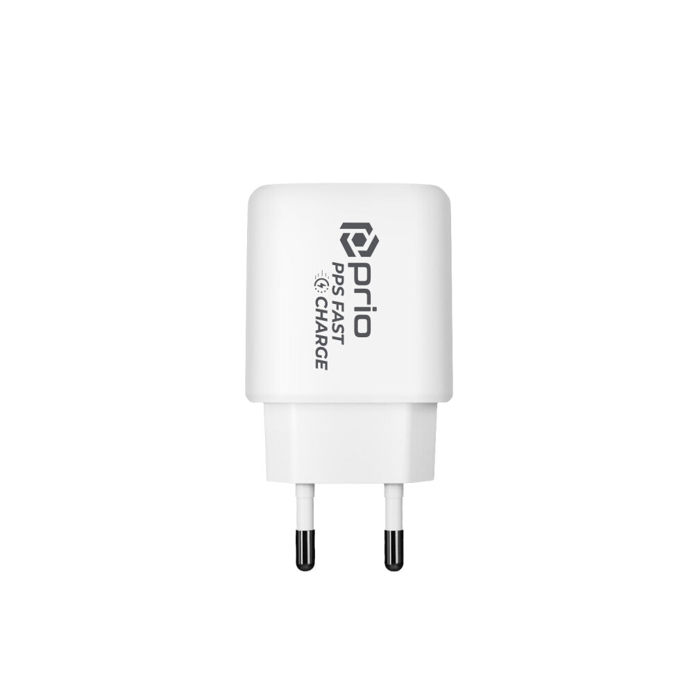 prio Schnellladegerät 25W PD PPS (USB C) + QC 3.0 (USB A) weiß