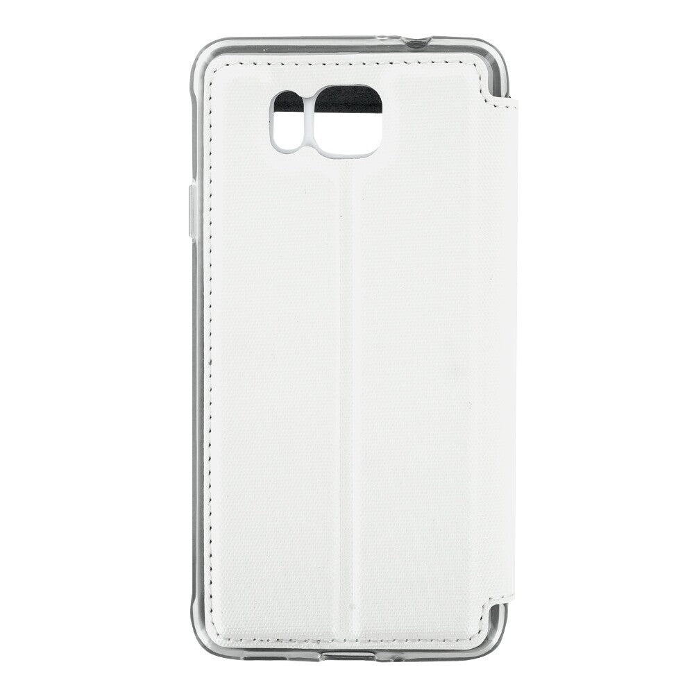 Klapptasche Handyhülle für Samsung Galaxy Alpha G850 Weiß Schutz Tasche