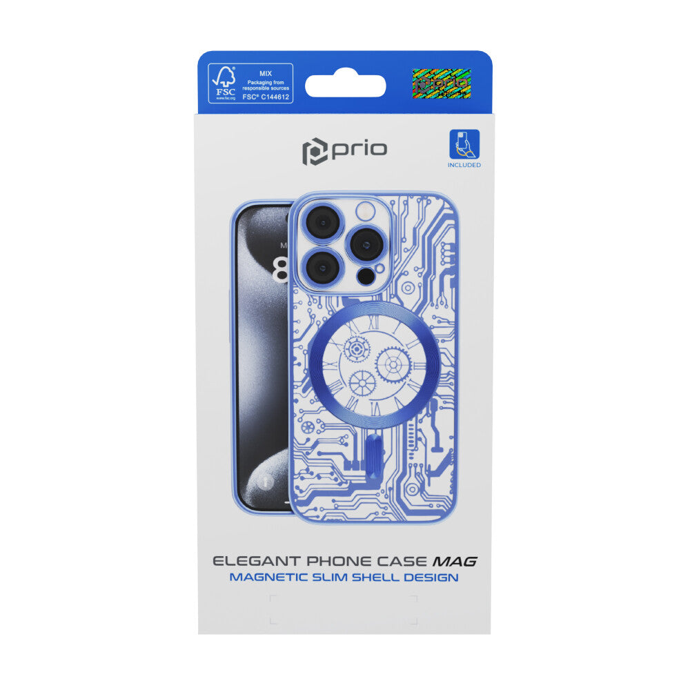 prio elegante Handyhülle MAG für iPhone 14 Pro Max blau