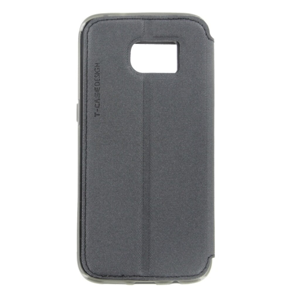 Original Flip Handyhülle Samsung Galaxy S7 Edge Schwarz Magnetisch Schutzhülle