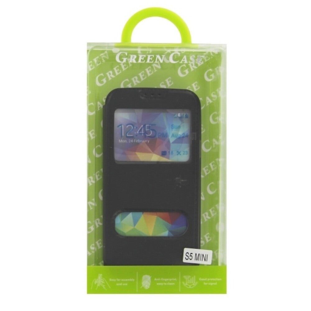 Flip Cover Handyhülle für Samsung Galaxy S5 Mini Schwarz