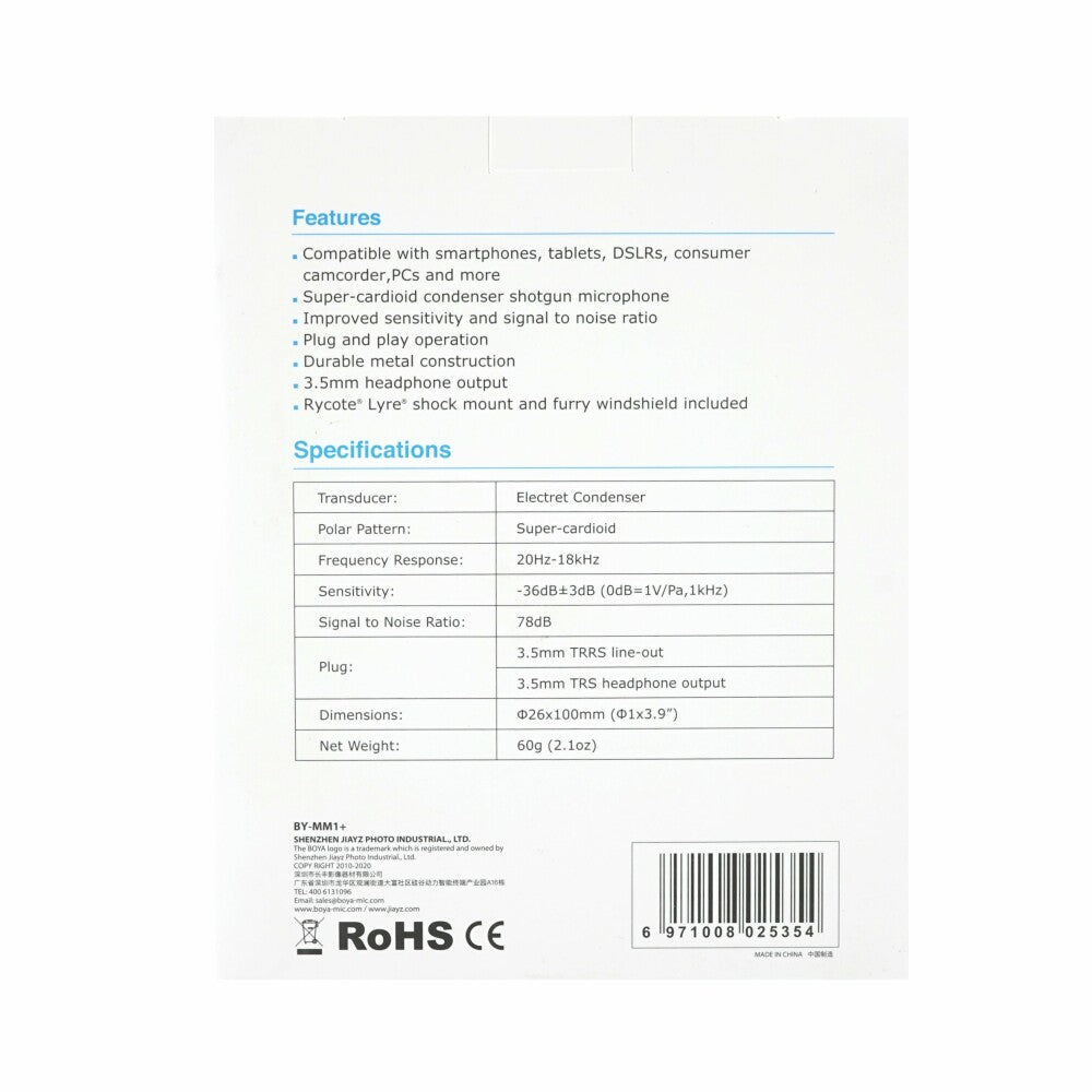Original Boya Kabellose Bluetooth Mikrofon schwarz BY-MM1