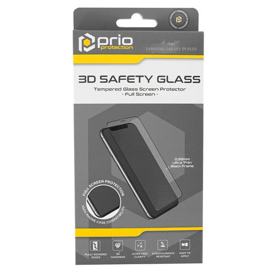 prio 3D screen protector glass for Samsung S9 Plus black