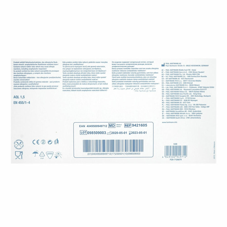 Hartmann Peha soft powder-free examination gloves / disposable gloves, 100 pieces, size S, white