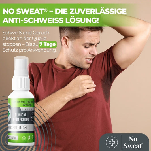 No Sweat Antitranspirant Spray 50 ml – Extra Stark, 7 Tage Schutz gegen Schwitzen x2