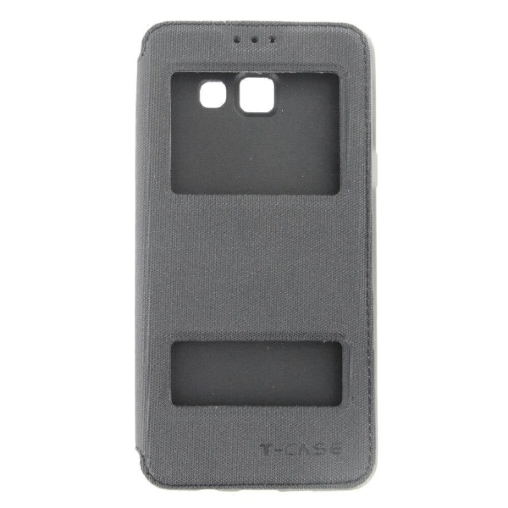 Flip Cover Handyhülle für Samsung A5 2016 Schwarz Schutz Tasche