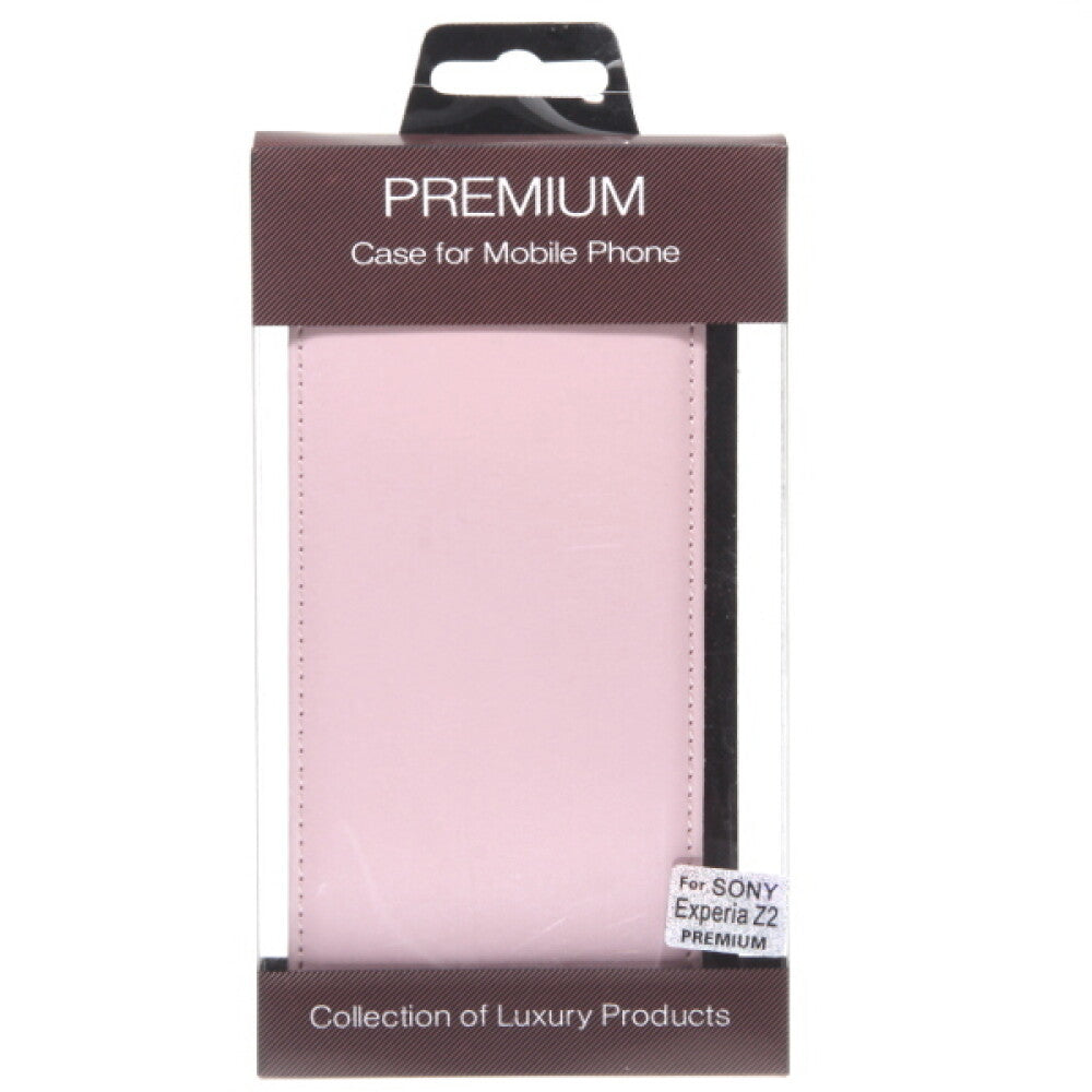 Slim Leder Flip Handyhülle für Sony Z2 Pink 4250710552825
