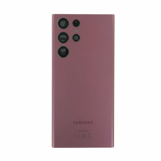 Original für Samsung Galaxy S22 Ultra Akkudeckel Rückseite burgundy GH82-27457B