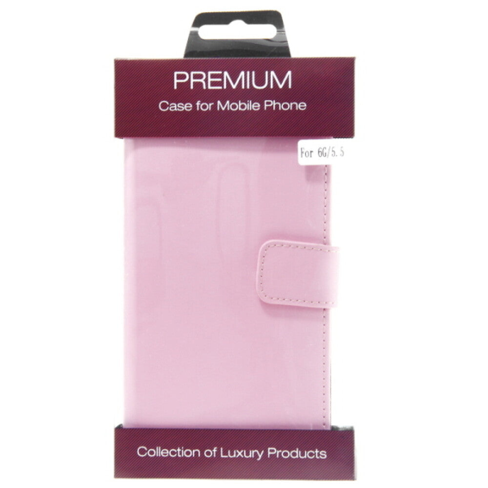 Slim Leder Handyhülle für iPhone 6 Plus Pink 4250710556335