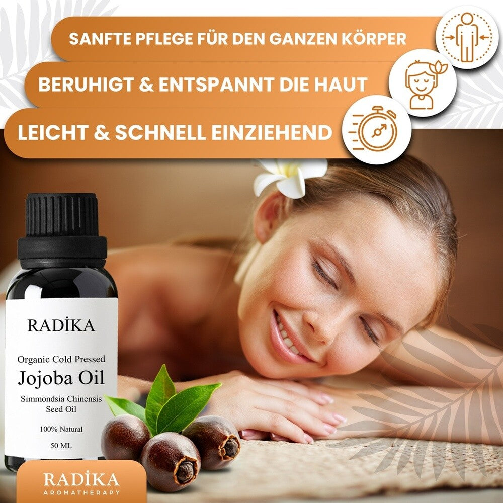 Jojobaöl, Kaltgepresst, 100% Rein, BIO, natürlich, 50 ml