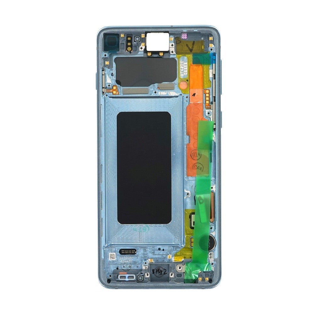 Samsung Displayeinheit G973F Galaxy S10 prism blau GH82-18850C + Rahmen