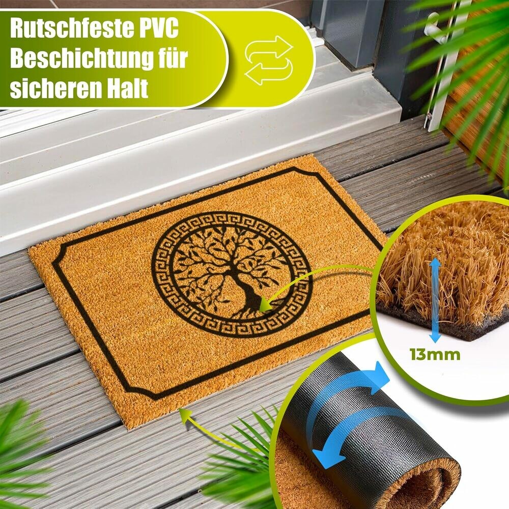 Decovetro Paspas Hayat Ağacı Desenli Kapı Önü Paspası40 x 60 Cm