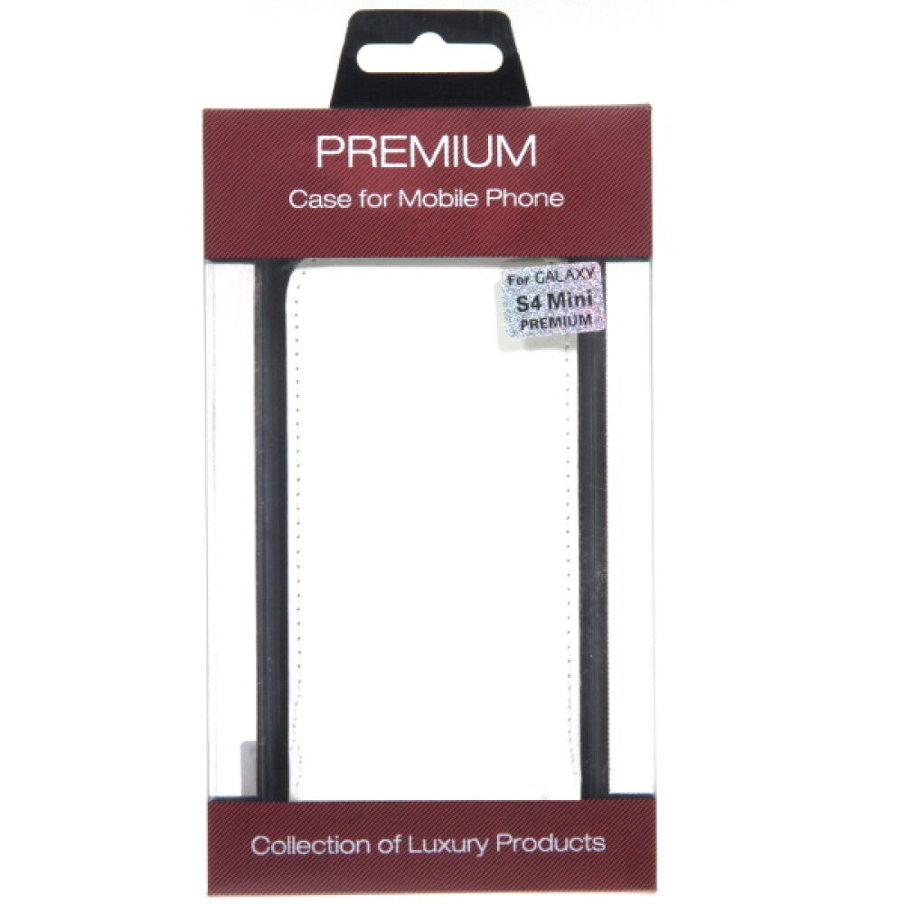 Slim Leder Flip Handyhülle für Samsung Galaxy S4 mini Weiß 4250710507856