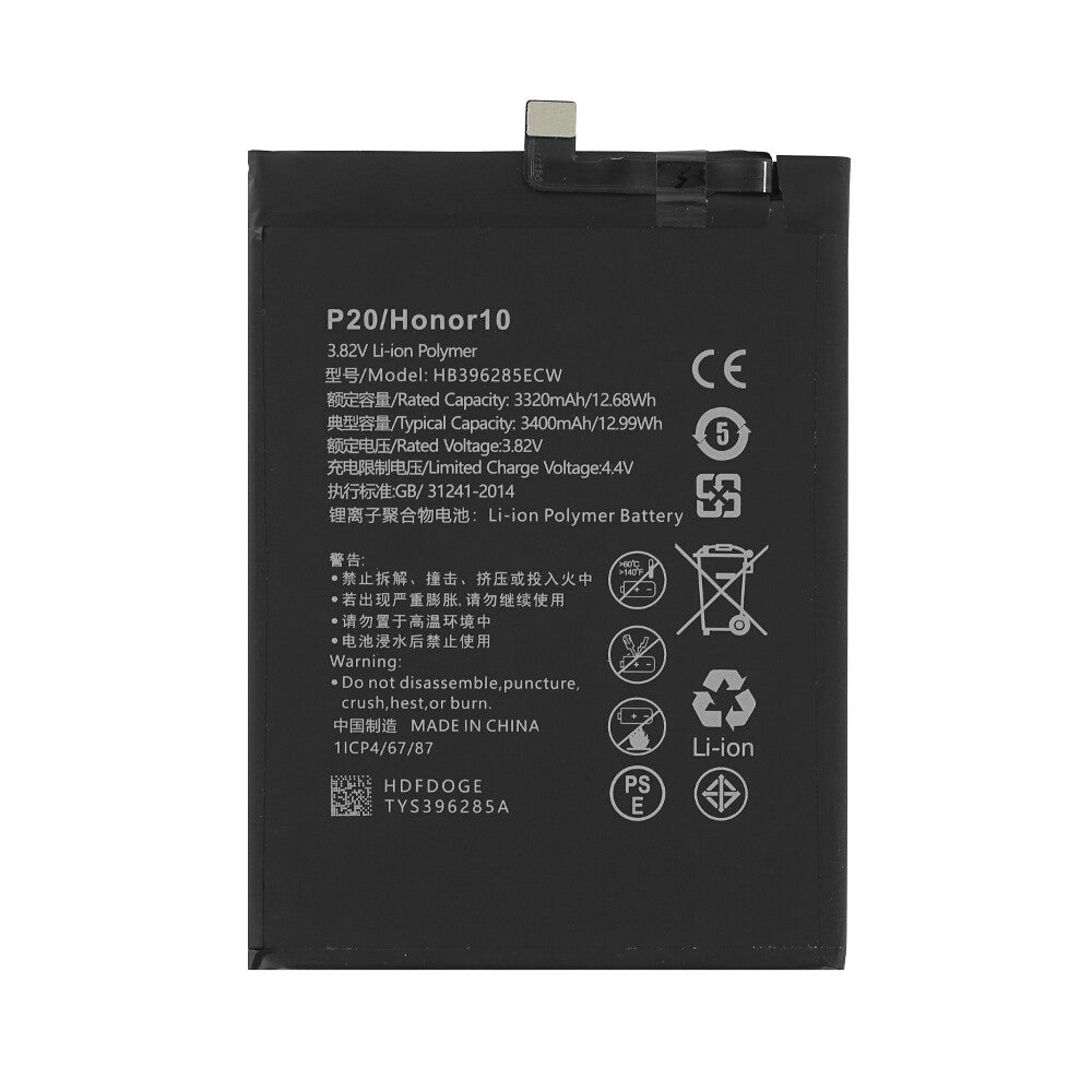 HB396285ECW Akku für Huawei P20 Honor 10 3400mAh Batterie Ersatzakku
