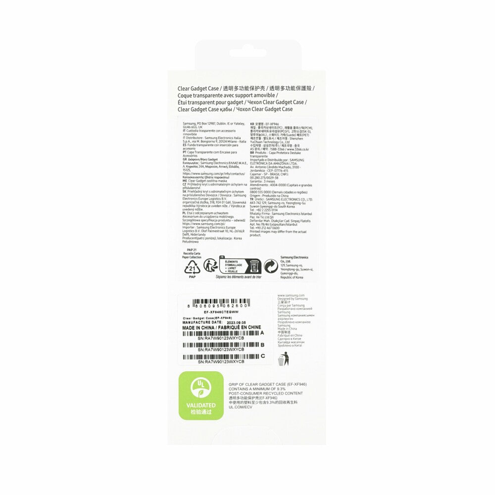 Original Clear Handyhülle für Samsung Galaxy Z Fold 5 transparent EF-XF946CTEGWW