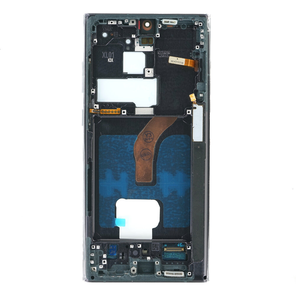 Display (Hard OLED) + Rahmen für Samsung S908 Galaxy S22 Ultra schwarz
