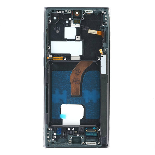 Display (Hard OLED) + Rahmen für Samsung S908 Galaxy S22 Ultra schwarz