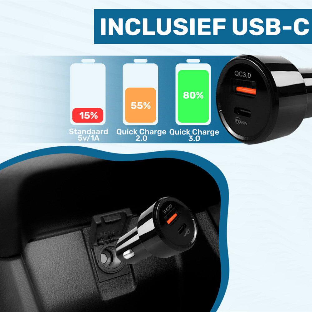 UFUZON 3in1 Kabelloser Telefonhalter mit Autoladegerät