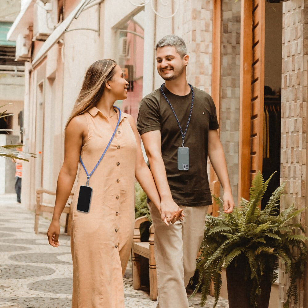 prio Universelles Handy-Umhängeband 0,7 m lila+blau+gelb