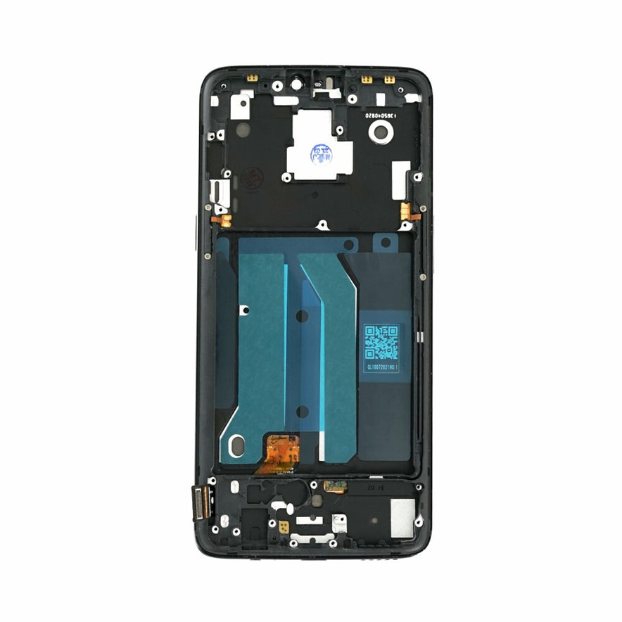 Display für Oneplus 6 LCD + Rahmen Spiegel Schwarz Bildschirm Touch