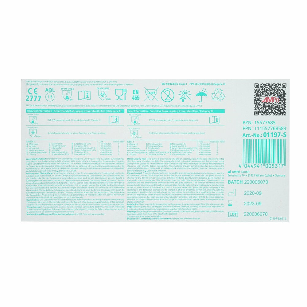 Blue Basic Plus Nitrile powder-free examination gloves / disposable gloves, 200 pieces, blue
