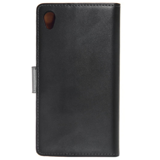 Handyhülle Klapptasche für Sony Xperia M4 Aqua Schwarz Schutz Tasche