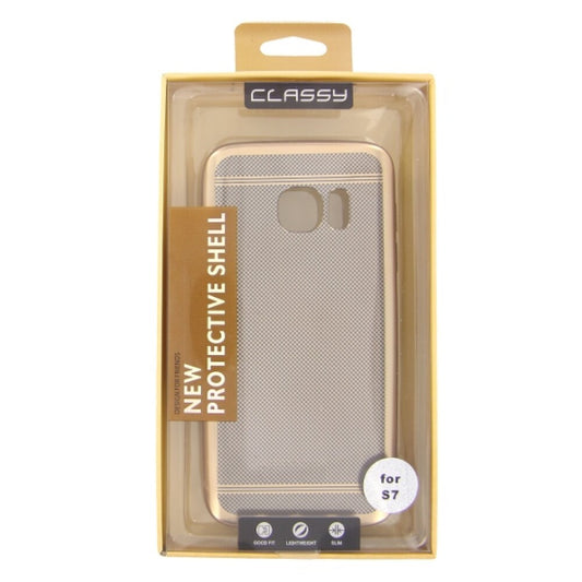 Silikonhülle Handyhülle für Samsung Galaxy S7 Gold Schutz Case