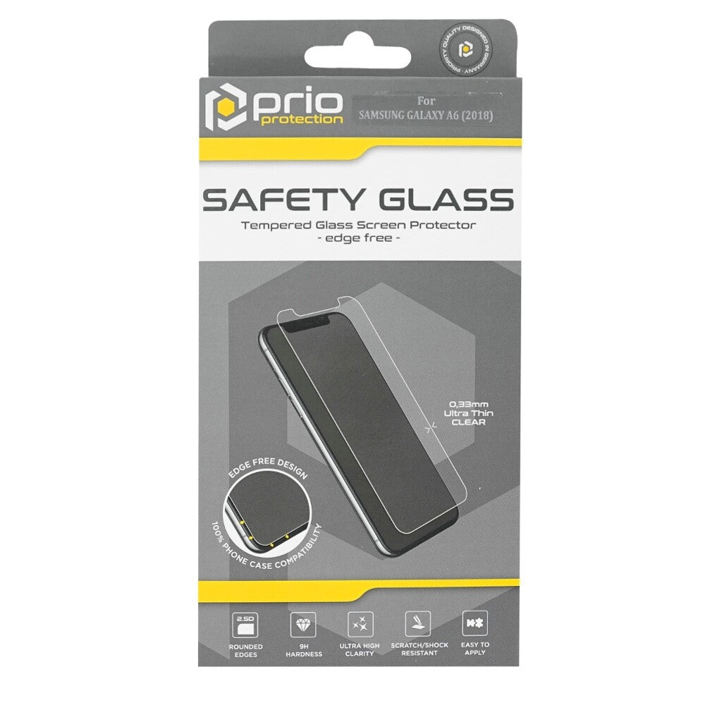 prio Displayschutzglas für Samsung A6 (2018) transparent