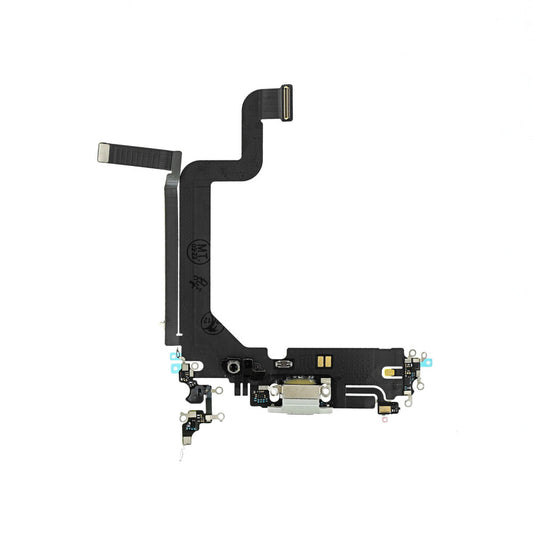 Ladebuchse für iPhone 14 Pro Max Silber Dock Connector Flex Ersatz
