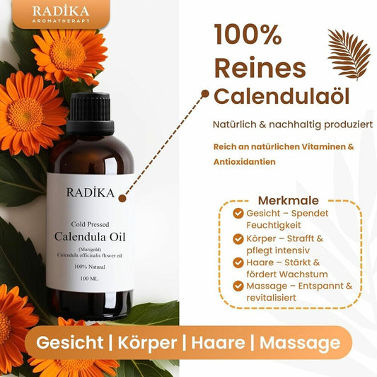Calendula-Öl, Kaltgepresst, 100% Rein, BIO, natürlich, 30 ml