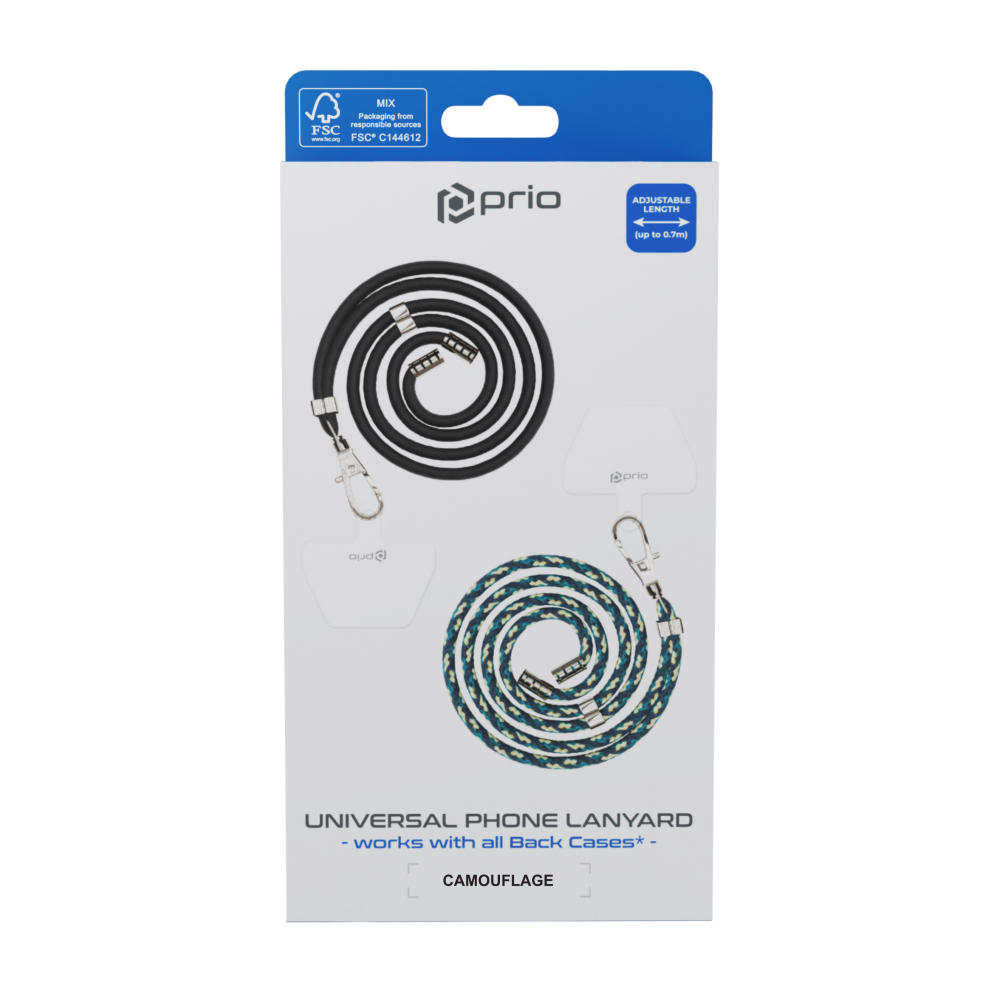 prio Universelles Handy-Umhängeband 0.7m Tarnfarbe