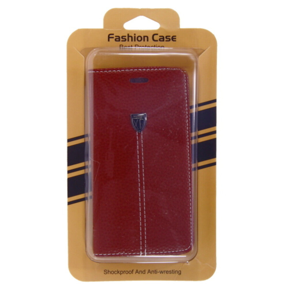 Book Case Handyhülle für Samsung Galaxy S6 Braun Schutzhülle Tasche